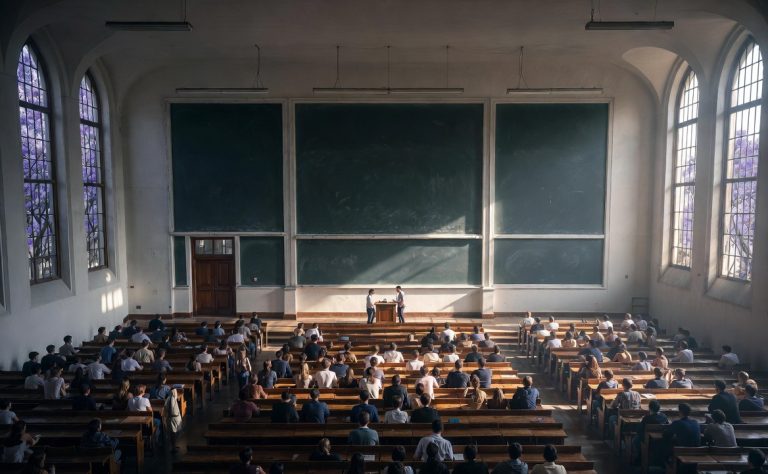 在悉尼大学的教室里，学生们正在上课。